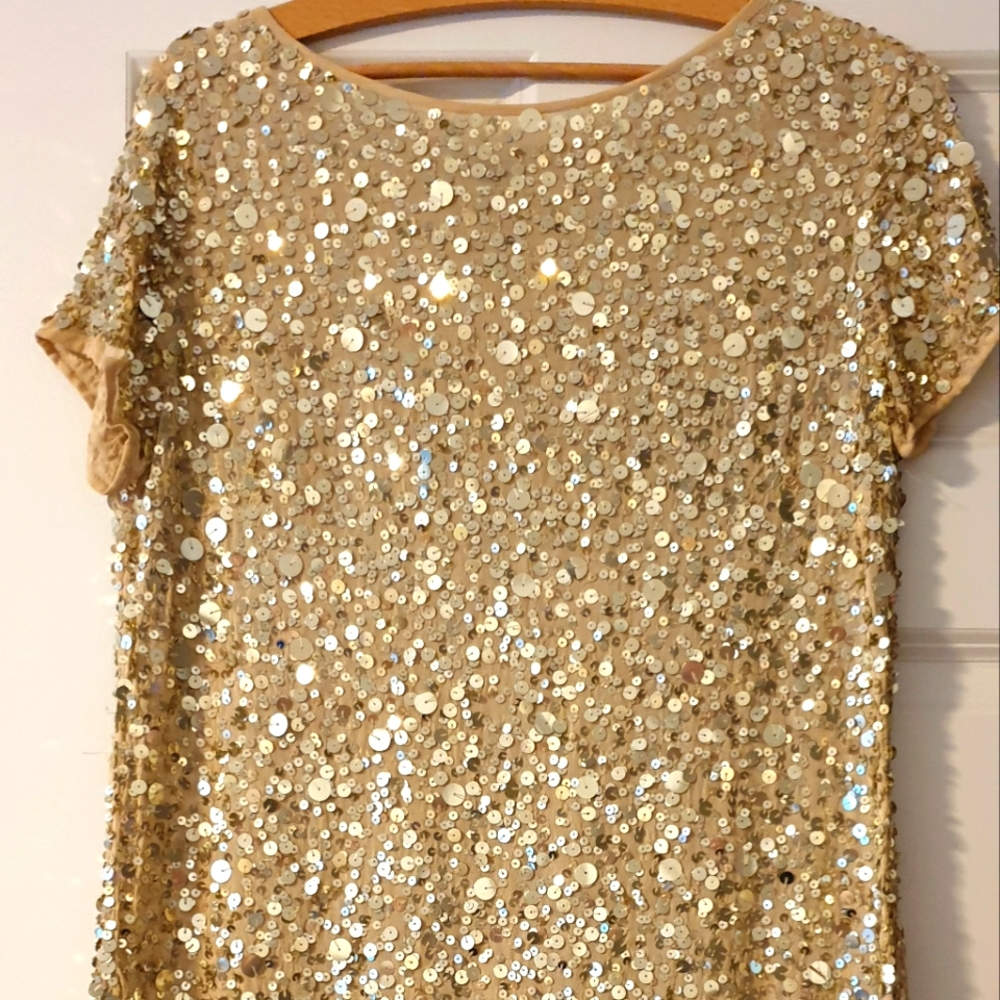 GOLD AND SILVER SEQUIN DRESS